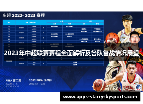 2023年中超联赛赛程全面解析及各队备战情况展望